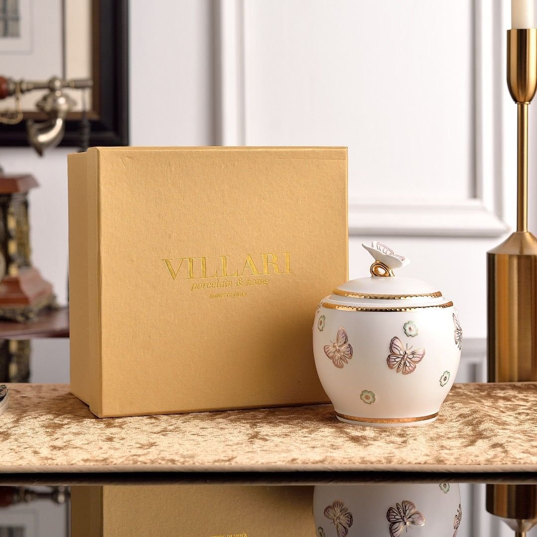 Villari Butterfly Sugar Bowl White